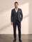 Men's Classic Three-Piece Formal Suit in Dark Grey, front view, full length