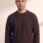 Men's Crew Neck Jumper, close-up of the upper body