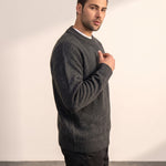 Men's Crew Neck Jumper, side view, full length