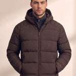 Men's Heavyweight Down Puffer Jacket, close-up of the upper body