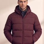 Men's Heavyweight Down Puffer Jacket, close-up of the upper body