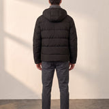Men's Heavyweight Down Puffer Jacket, back view, full length