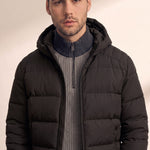Men's Heavyweight Down Puffer Jacket, close-up of the upper body