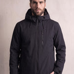 Men's Hooded Fleece-Lined Snow Jacket, close-up of the upper body