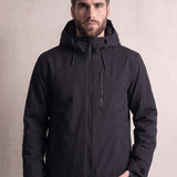 Men's Hooded Fleece-Lined Snow Jacket, close-up of the upper body