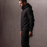 Men's Hooded Softshell Jacket & Trousers Set, side view, full length