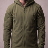 Men's Hooded Softshell Jacket & Trousers Set, close-up of the upper body