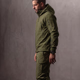 Men's Hooded Softshell Jacket & Trousers Set, side view, full length