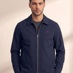 Men's Lightweight Collared Zip-Up Jacket, close-up of the upper body
