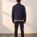 Men's Lightweight Collared Zip-Up Jacket, back view, full length