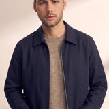 Men's Lightweight Collared Zip-Up Jacket, close-up of the upper body