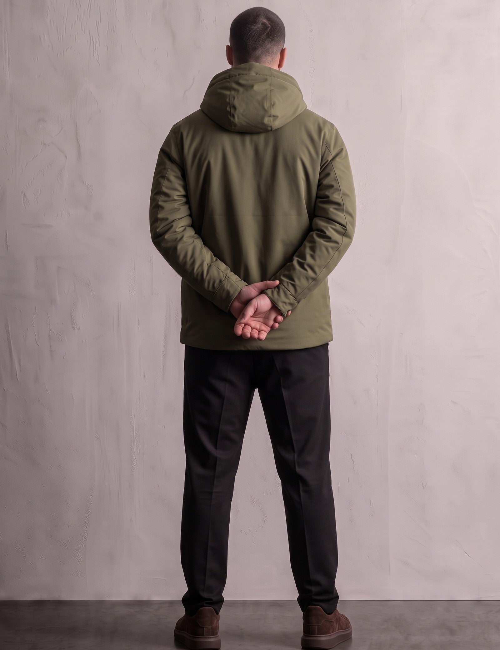 Men's Lightweight Padded Jacket, back view, full length