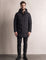 Men's Longline Hooded Down Coat, front view, full length
