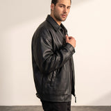 Men's Oversized Bomber Jacket, side view, full length