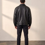 Men's Oversized Bomber Jacket, back view, full length