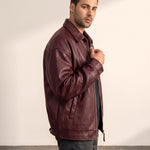 Men's Oversized Bomber Jacket, side view, full length