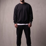 Men's Oversized Crew Neck Jumper, front view, full length