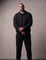 Men's Oversized Long Sleeve Polo Shirt, front view, full length