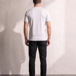 Men's Regular Fit Cotton Stretch T-Shirt, back view, full length