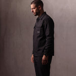 Men's Ripstop Utility Overshirt with Cargo Pockets, side view, full length