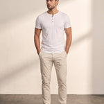 Men's Short Sleeve Henley T-Shirt, front view, full length