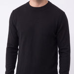 Men's Slim Fit Lightweight Crew Neck Jumper, close-up of the upper body