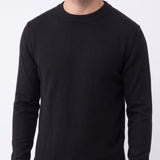 Men's Slim Fit Lightweight Crew Neck Jumper, close-up of the upper body