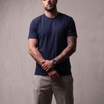 Men's Slim Fit Stretch Cotton T-Shirt, front view, full length