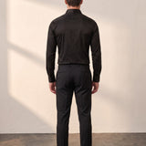 Men's Slim Fit Stretch Dress Shirt, back view, full length