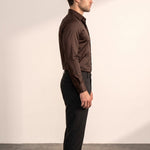 Men's Slim Fit Stretch Dress Shirt, side view, full length