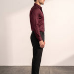 Men's Slim Fit Stretch Dress Shirt, side view, full length