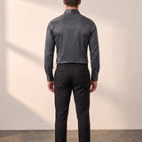 Men's Slim Fit Stretch Dress Shirt, back view, full length