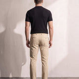 Men's Slim Fit Textured Jacquard T-Shirt, back view, full length