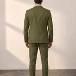 Men's Slim Fit Two-Piece Suit with Notch Lapel, back view, full length