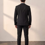Men's Slim Fit Two-Piece Suit with Notch Lapel, back view, full length