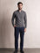 Men's Slim Stretch Quarter Zip Top with Concealed Zip, front view, full length