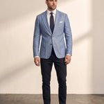 Men's Textured Tailored Blazer, front view, full length