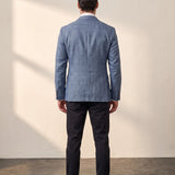Men's Textured Tailored Blazer, back view, full length