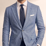 Men's Textured Tailored Blazer, close-up of the upper body