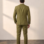 Men's Two-Button Blazer & Trouser Suit Set, back view, full length