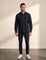 Overshirt in Black, front view, full length