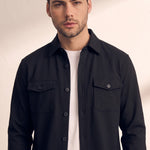 Overshirt, close-up of the upper body