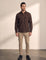 Overshirt in Brown, front view, full length
