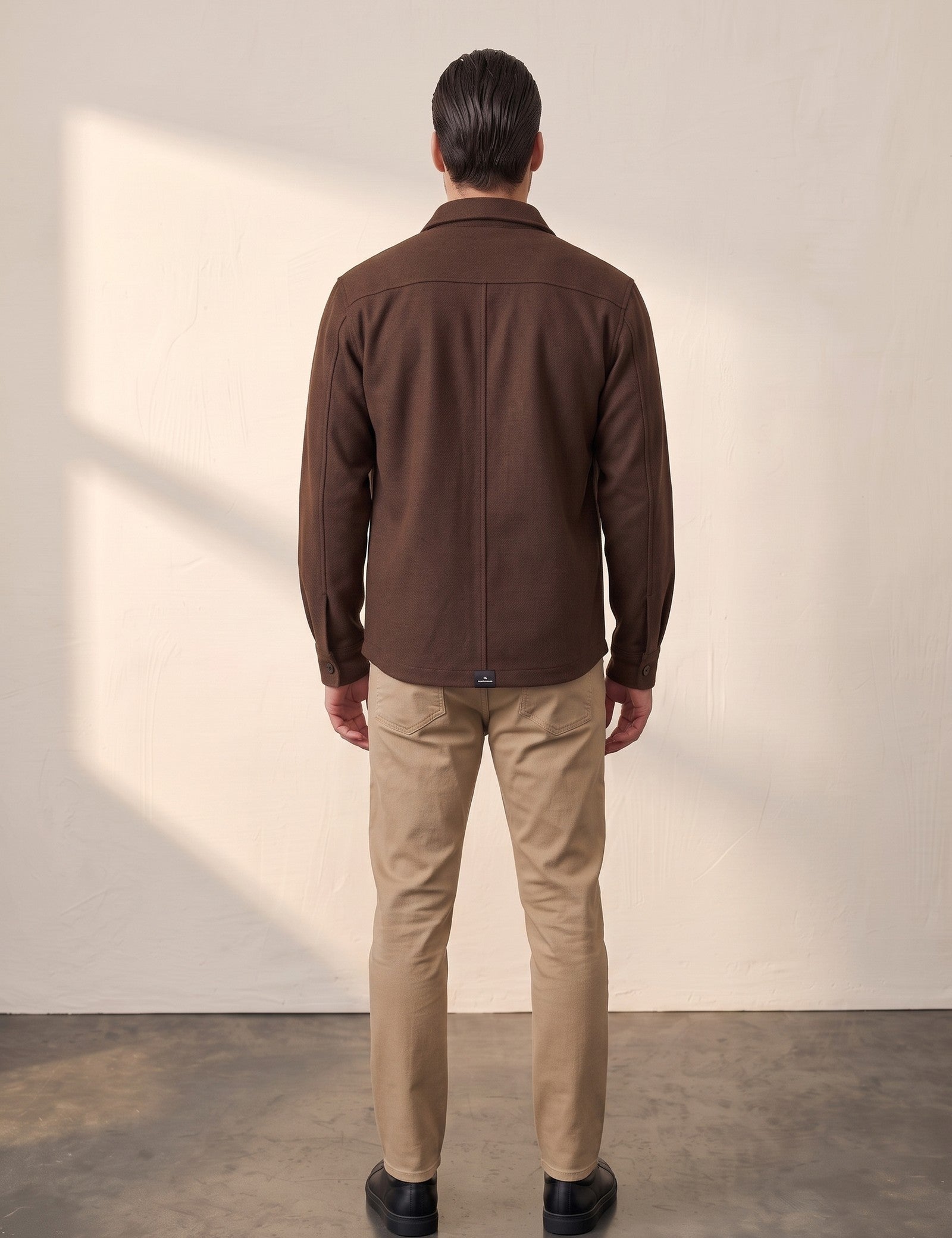 Overshirt, back view, full length