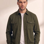 Overshirt, close-up of the upper body
