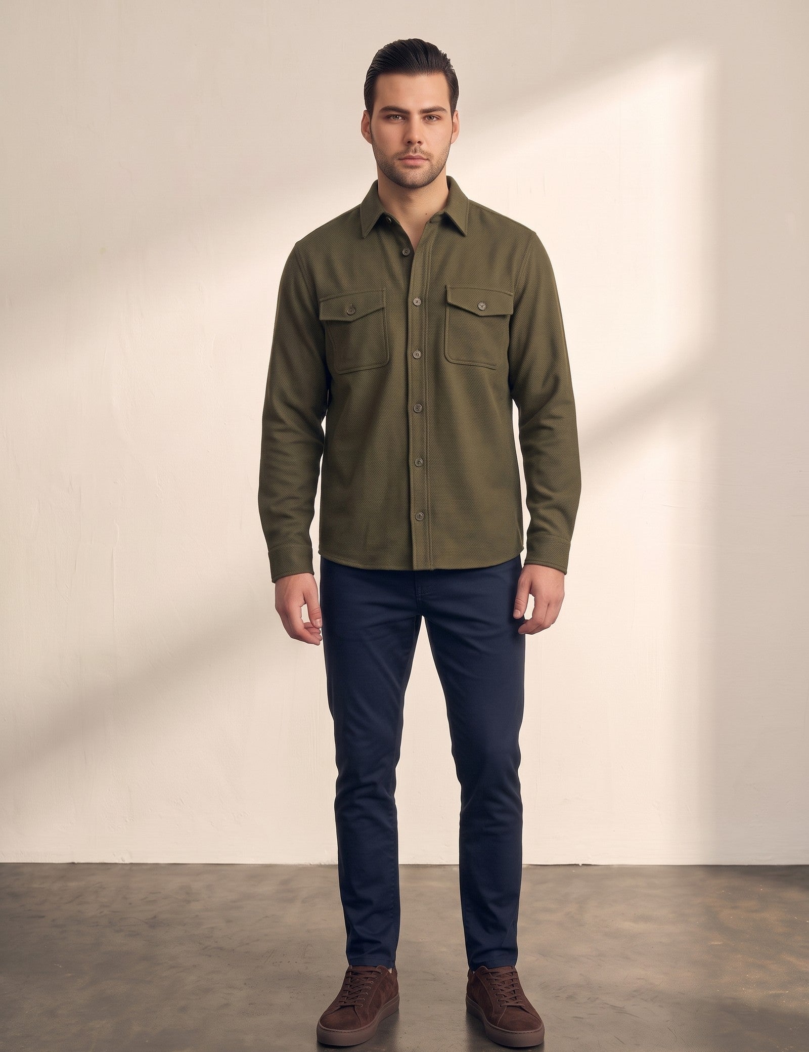 Overshirt, back view, full length
