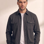 Overshirt, close-up of the upper body