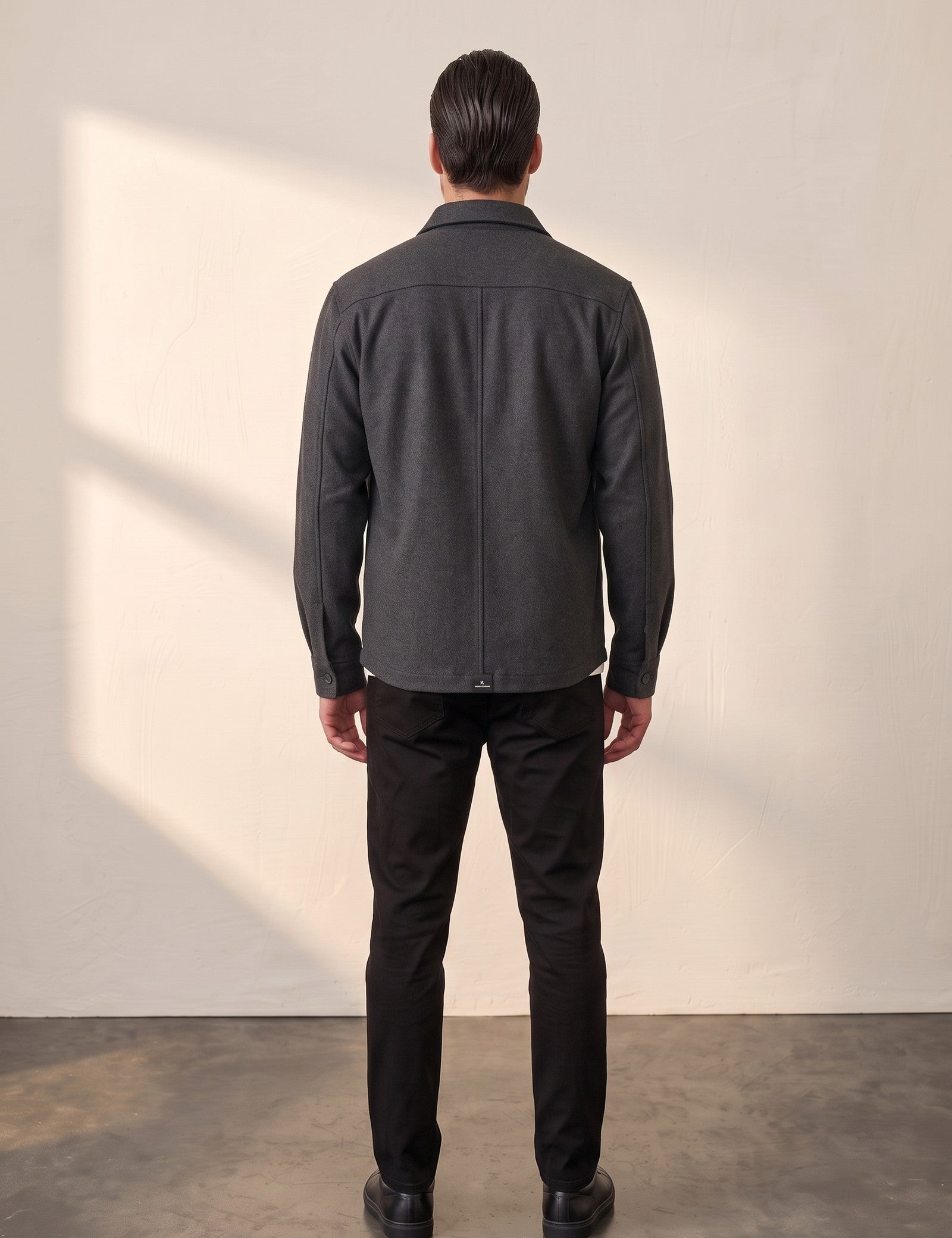 Overshirt, back view, full length
