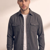 Overshirt, close-up of the upper body
