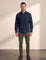 Overshirt in Navy Blue, front view, full length